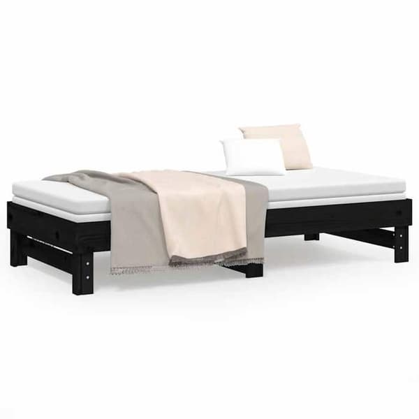 Maison Exclusive - Sovesofa uden madras sort 2x(90x190) cm