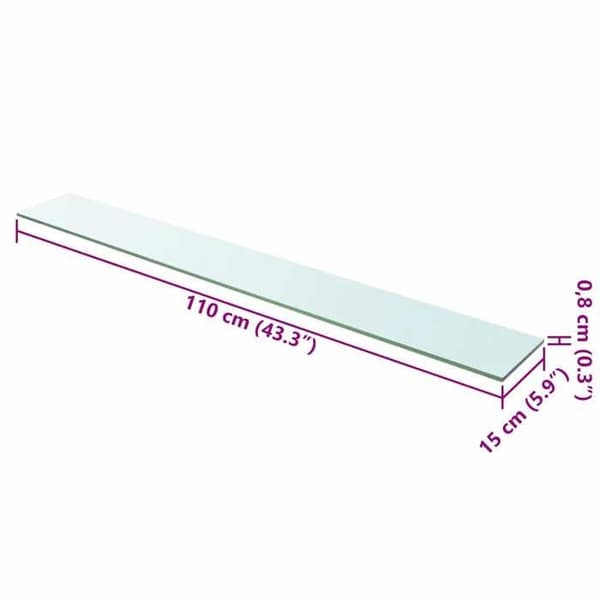 Maison Exclusive - Hyllpanel Transparent glas 110 x 15 cm Transparent