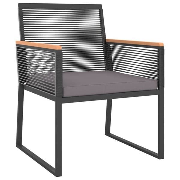 Havemøbler - MAISON EXCLUSIVE - 4 stk - Sort - UV- og vandafvisende polyester - Stabil stålramme Svart