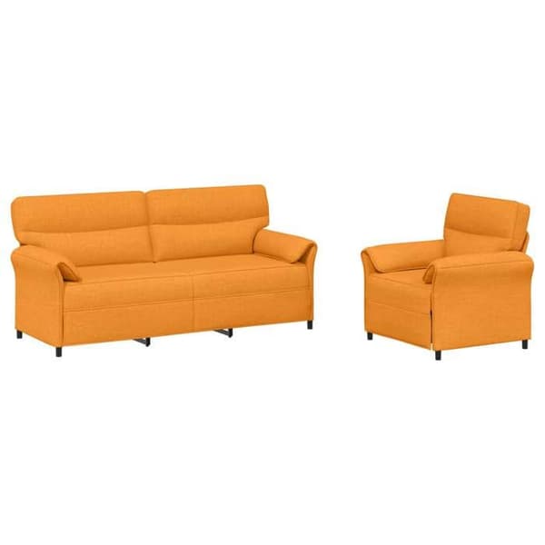 Maison Exclusive - 2-delars Soffgrupp Mörkgul Tyg Mörk gul