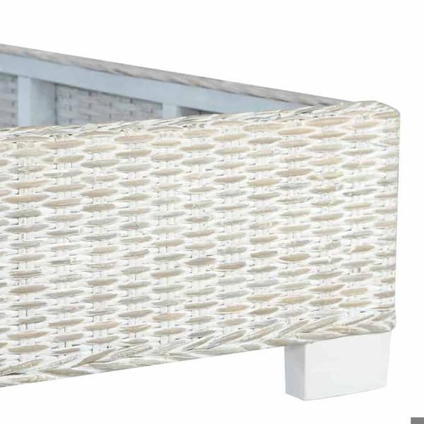 Sengestel - Eksklusiv Hus - Håndvævet Rattan - Grå - 180 x 200 cm Grå