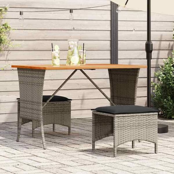 Maison Exclusive - Havebord med grå akacietræplade 105x75x72 cm