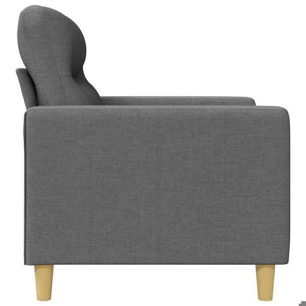 Soffa 3 platser - EXKLUSIV HEM - 180 cm - Hållbart tyg - Metallram - Mörkgrå Mörkgrå