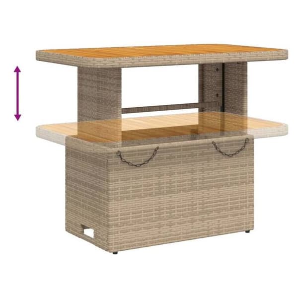 Maison Exclusive - Trädgårdsmöbler med kuddar 3 delar beige flätad resin