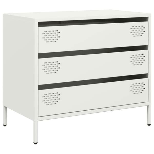Maison Exclusive - Buffé vit 68x39x58,5 cm kallvalsat stål Vit