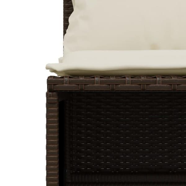 Maison Exclusive - Trädgårdsmöbler med kuddar 5 delar brun flätad resin