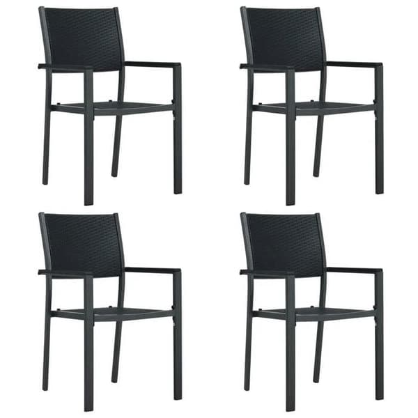 Maison Exclusive - Have spisebordssæt 5 stk Sort