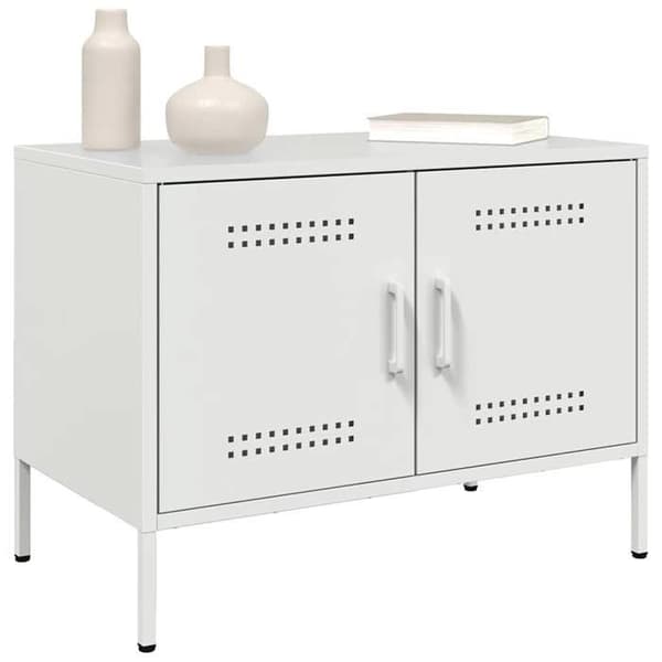 Maison Exclusive - TV-möbel vit 68x39x50,5 cm stål Vit