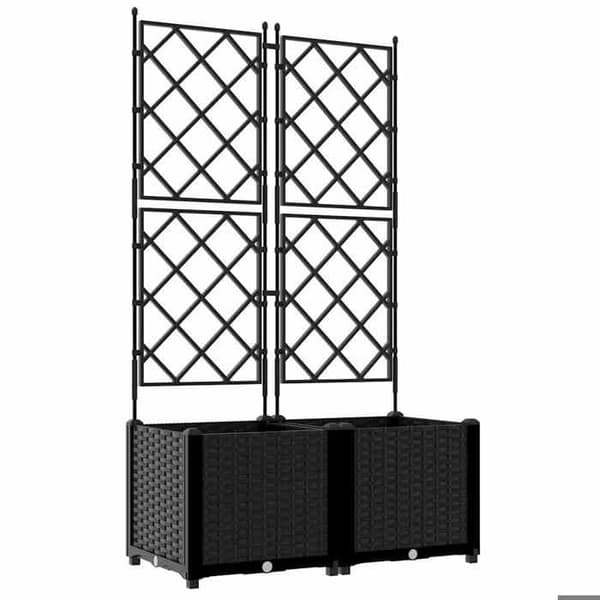Maison Exclusive - Puutarhakori 2 kpl Musta 80 x 40 x 143 cm PP