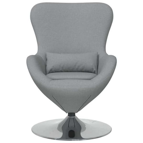 Maison Exclusive - Äggfåtölj Ljusgrå 63 x 73 x 90 cm tyg