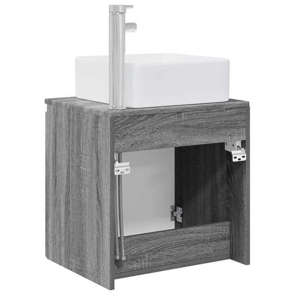 Maison Exclusive - Väggmonterad handfat Vanity Sonoma grå 53 x 35 x 63 cm Grå