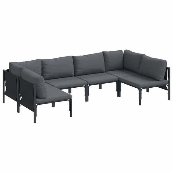 Maison Exclusive - 6 osan musta terassikalustesetti