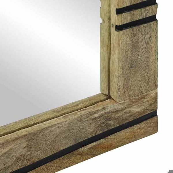 Maison Exclusive - Naturlig badrumsspegel 50 x 2,5 x 70 cm rektangulär