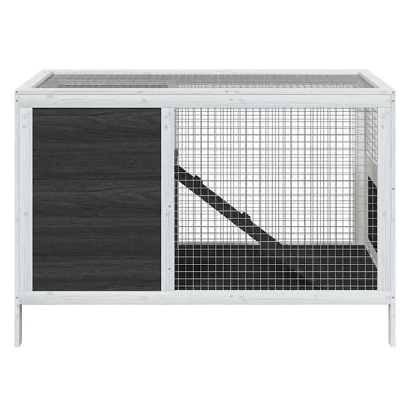 Maison Exclusive - Harmaa Clapier 103x44x69,5 cm massiivipuusta grå
