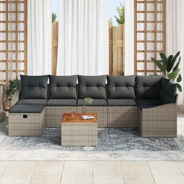 Maison Exclusive - 8 stk. have-sofa sæt i grå poly rattan Grå