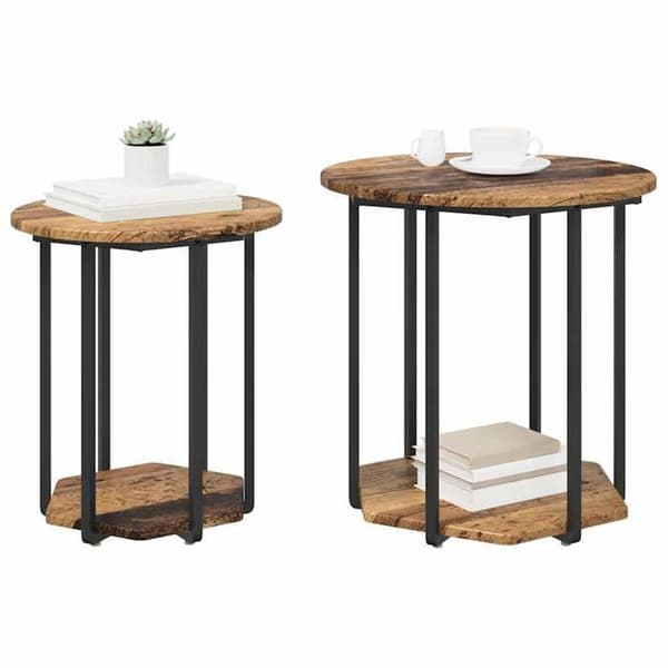 Maison Exclusive - Sæt af 2 sideborde Brun 50 x 50 x 50,5 cm brun