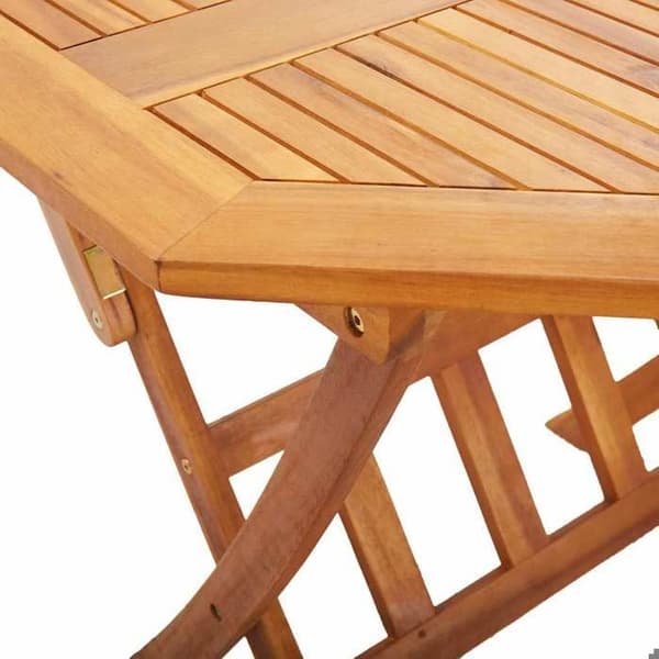 Havemøbel - EKSKLUSIV HUS - 135 x 85 x 75 cm - Massiv akacie - Sammenfoldelig - Hul til parasol
