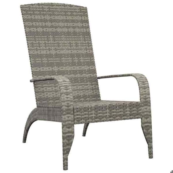 Maison Exclusive - Adirondack trädgårdsstol Grå flätad resin Grå