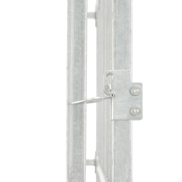 Utomhuskennel - Exklusivt hus - 100 x 100 x 100 cm - Robust stål - Låsbar dörr silver-