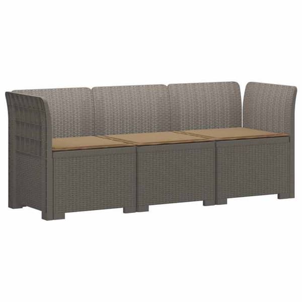 Maison Exclusive - Have sofa 3 pladser med puder look rattan PP
