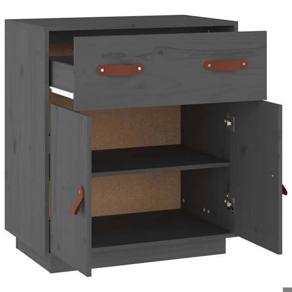 Maison Exclusive - Harmaa buffet 65,5x40x75 cm Massiivipuu mänty Grå