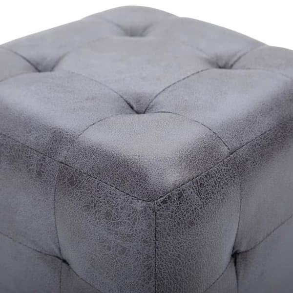 Maison Exclusive - 2 kpl Yöpöytiä Harmaa 30x30x30 cm Tekonahka Grå