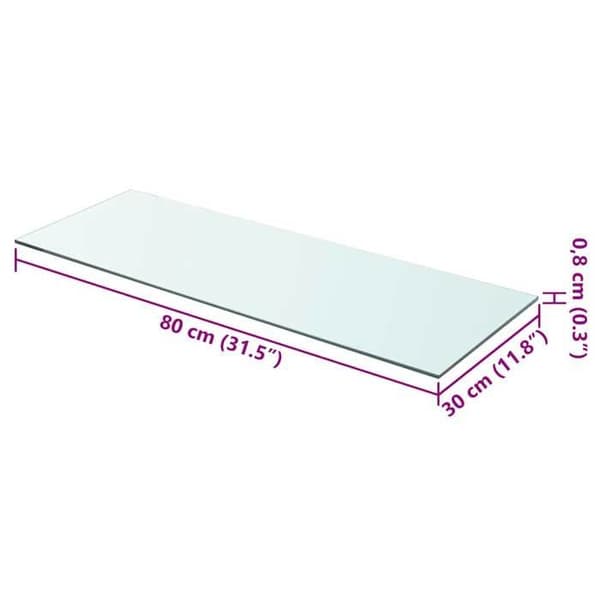 Maison Exclusive - Hyllpaneler 2 st Glas Transparent 80 x 30 cm Transparent