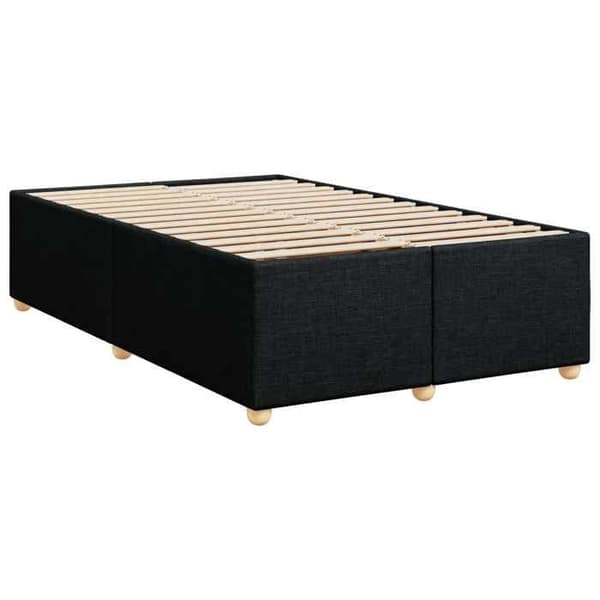 Maison Exclusive - Boxspring seng med madras Sort 120 x 200 cm Stof