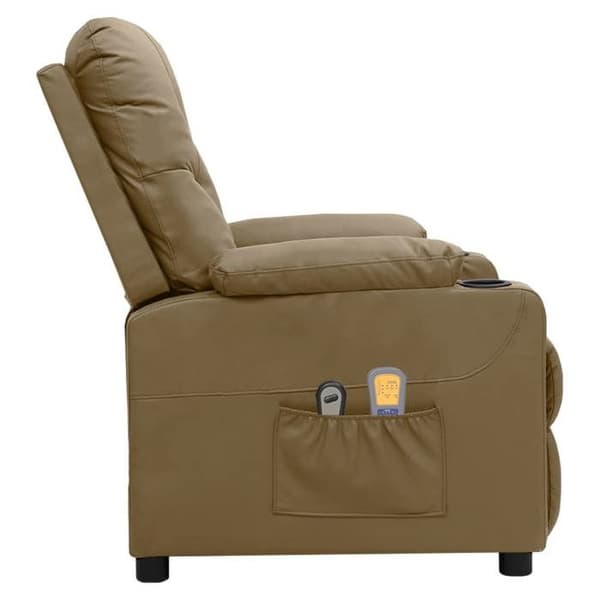 Maison Exclusive - Elektrisk massage stol Cappuccino Simil læder