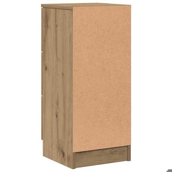Maison Exclusive - Buffet i egetræ, håndlavet 30x30x70 cm, ingeniørtræ