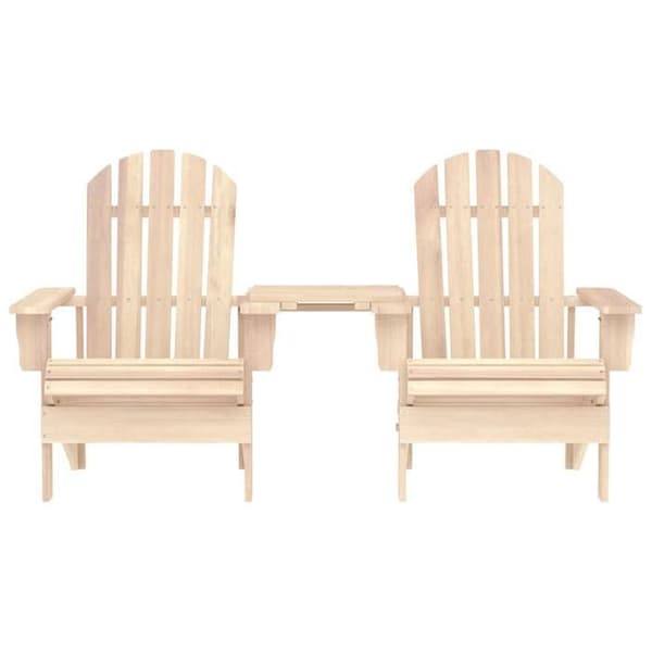 Maison Exclusive - Adirondack trädgårdsstolar med bord av solid gran
