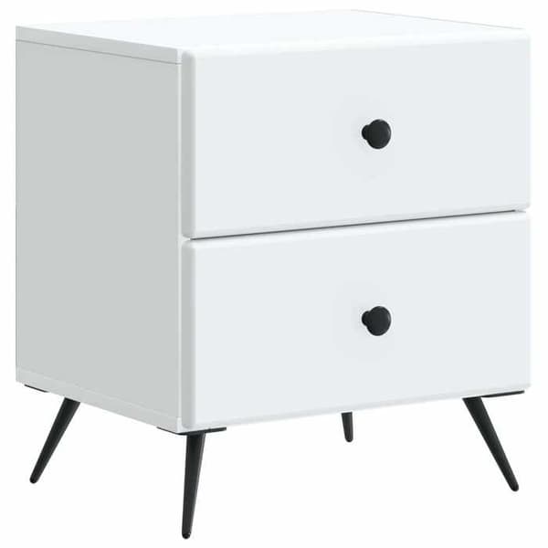 Maison Exclusive - Sängbord 2 delar Vit 43 x 34,5 x 47,5 cm