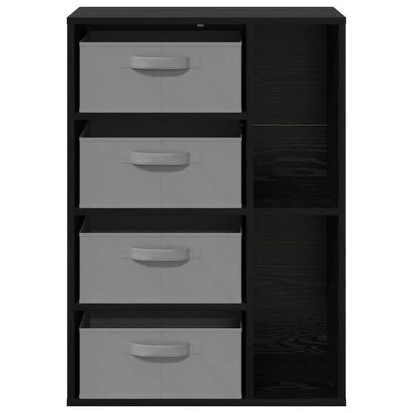 Maison Exclusive - Buffet Sort egetræ 60 x 33,5 x 84 cm svart ek