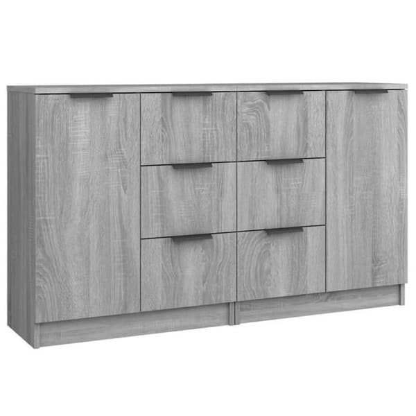 Maison Exclusive - Buffeter 2 stk Sonoma grå 60x30x70 cm Ingeniørtræ Sonoma grå