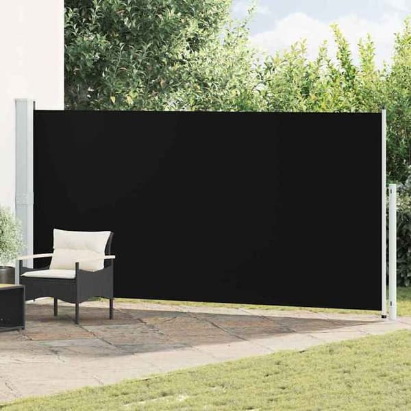 Maison Exclusive - Utdragbart sidotak för patio 180x514 cm Svart