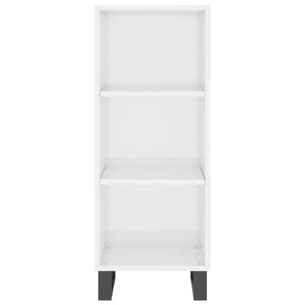 Maison Exclusive - Hvid glans buffet 34,5x32,5x90 cm ingeniørtræ