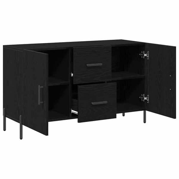 Maison Exclusive - Buffet Sort egetræ 100 x 36 x 60 cm Ingeniørtræ