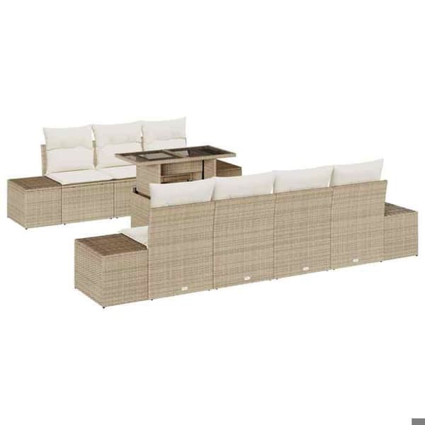 Lounge-soffor - MAISON EXCLUSIVE - Modulärt set - Hållbar polyrotting - Justerbart bord - Vattentät förvaringsväska
