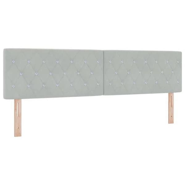 Maison Exclusive - Ljust grått sänggavel 180 cm Sammet Ljusgrått