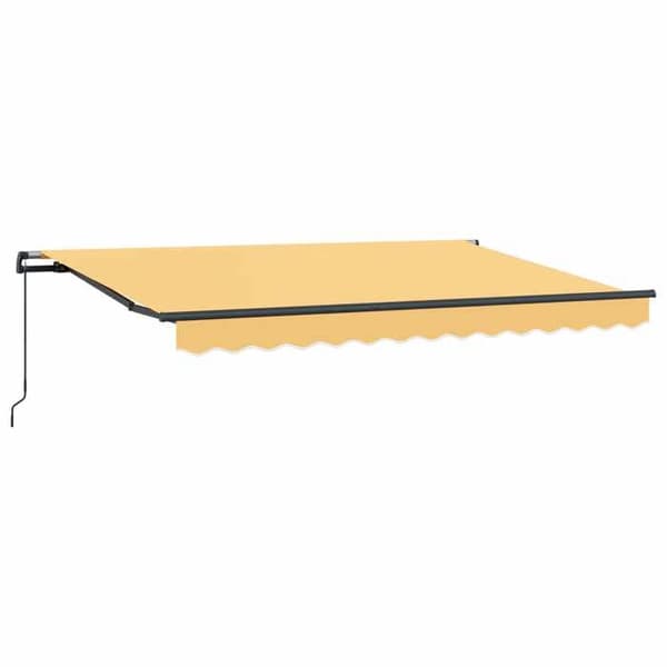 Maison Exclusive - Fällbart tak Sand 400 × 350 cm Polyester och Aluminium