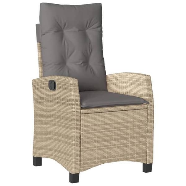 Maison Exclusive - Puutarhakalustesarja tyynyillä 7 kpl beige sekoitettu rottinki