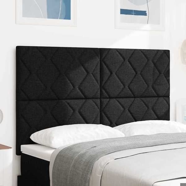 Maison Exclusive - Sort hovedgærde 144 cm stof
