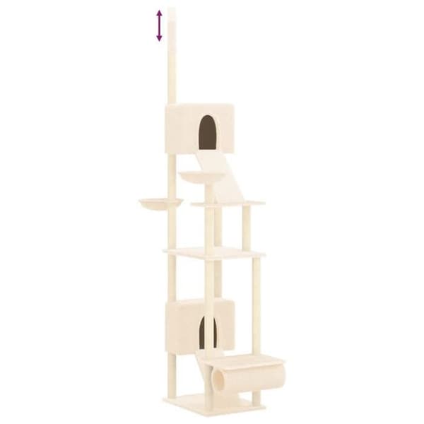 Maison Exclusive - Gulv-til-loft kattekradsetræ Creme 277-303 cm Grädde