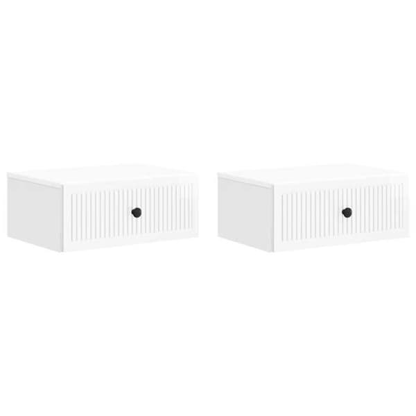 Maison Exclusive - Sängbord 2 delar Vit glansig 49 x 34,5 x 20 cm