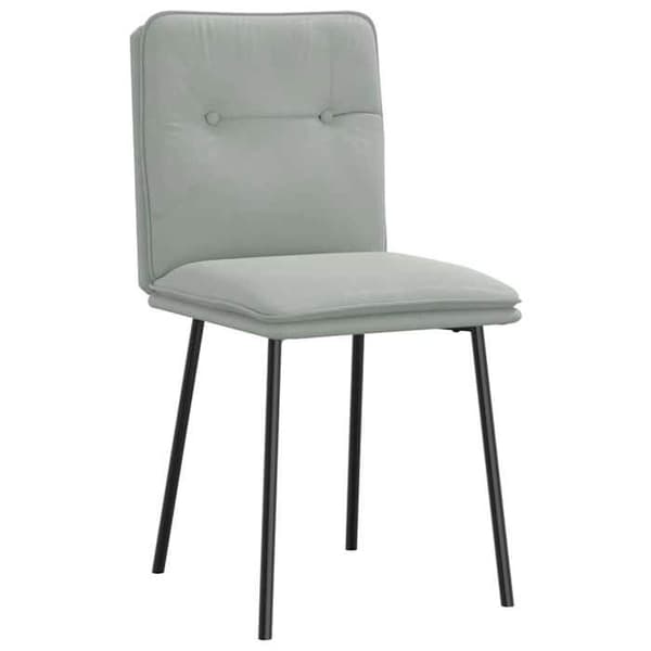 Maison Exclusive - Spisestole sæt af 4 Lys grå Velour Ljusgrått