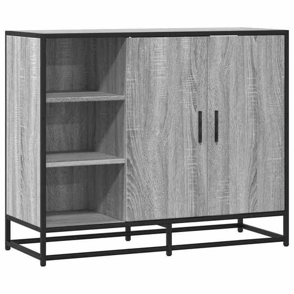Maison Exclusive - Buffé Sonoma Grå 92x35x76 cm Ingenjörsträ Sonoma grå