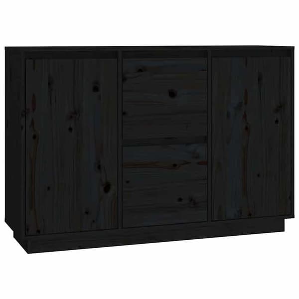 Maison Exclusive - Buffet Musta 111x34x75 cm Massiivipuu
