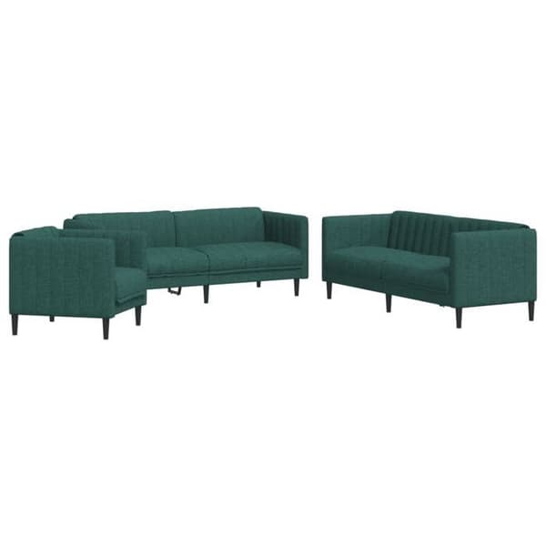 Maison Exclusive - Sæt af 3 sofaer mørkegrøn stof