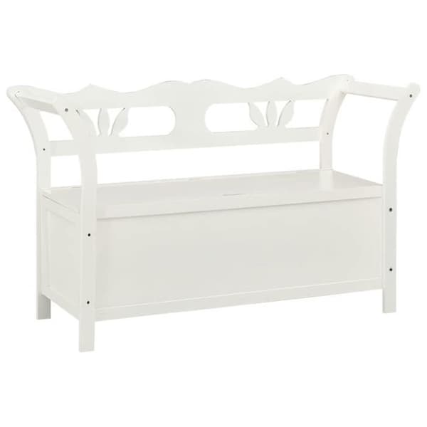 Maison Exclusive - Bänk Vit 107x45x75,5 cm Solid granträ Vit