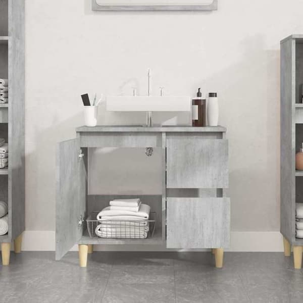 Maison Exclusive - Badeværelsesskab grå beton 65x33x60 cm